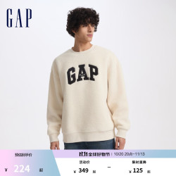 Gap 盖璞 男士仿羊羔绒贴布绣抓绒卫衣 609065