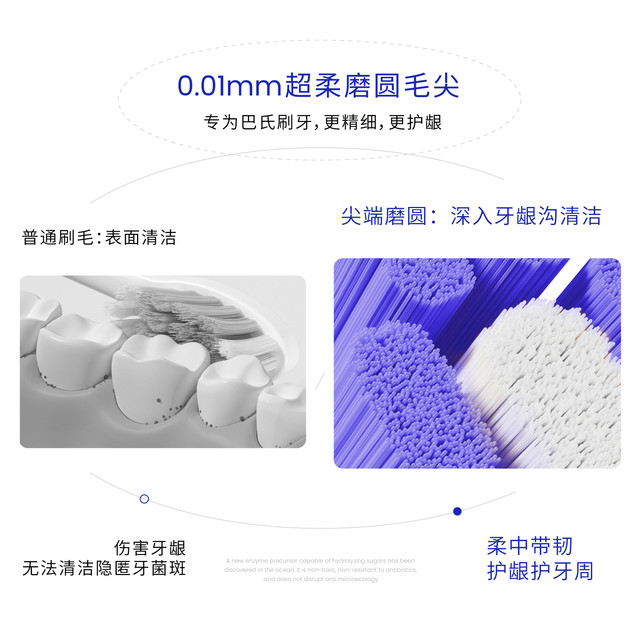 白惜 ecoobix 长头牙刷4支加长刷头底部吸盘细软毛男女士家用护齿清洁款 软毛 4支 长头牙刷四颜色组合