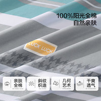 百丽丝床单全棉几何印花透气可水洗机洗宿舍家用单人 全棉几何印花床单 180cm*230cm