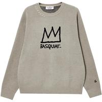 杰克·琼斯(JACK&JONES) BSQ联名男装毛衣撞色logo宽松休闲圆领长袖针织衫上衣225313028 E11卡其色 常规 3XL
