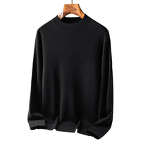 SHANSHAN杉杉纯羊毛衫男100%绵羊毛针织衫冬季加厚款保暖毛衣男圆领纯色打 藏青色 M /170