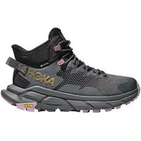 HOKA ONE ONE男女款夏季中帮轻量舒适防水户外徒步鞋TRAIL CODE GTX 黑色/城堡岩色-女 38