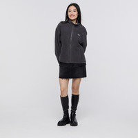 GAP女装2025秋季刺绣logo摇粒绒宽松拉链立领外套保暖829622 灰色 M (165/88A) 亚洲尺码