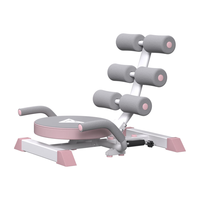 羽豪仰卧起坐锻炼腹肌训练器懒人减肥瘦肚子燃脂肪男女士辅助器材 【尊贵版-少女粉】可旋转带扶手