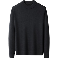 SHANSHAN杉杉纯羊毛衫男秋冬绵羊毛男士圆领内搭毛衣加厚保暖亲肤针织 铁灰色 S /165