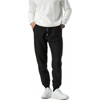 帕兰朵冬季男女防风保暖裤加绒加厚防风裤宽松束脚高腰外穿哈伦休闲裤子 男女同款防风裤-黑色-束脚 L 80-110斤