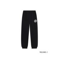 李宁儿童加绒裤子2025男童装女中大童运动棉裤青少年卫裤冬装 【秋季棉感】黑色465-1