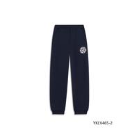 李宁儿童加绒裤子2025男童装女中大童运动棉裤青少年卫裤冬装 【秋季棉感】深海军蓝465-2