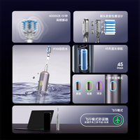 博皓 LS-1 情侣款扫振式电动牙刷  银色  带4软毛刷头