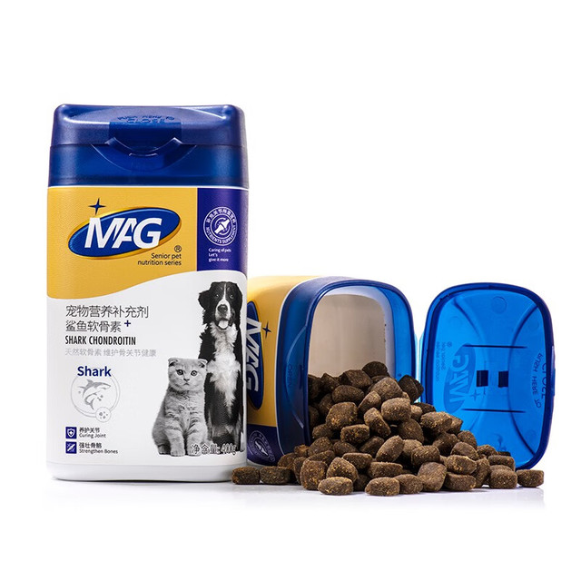 MAG AG 鲨鱼软骨素关节养护猫犬通用400g量贩装狗狗折耳猫