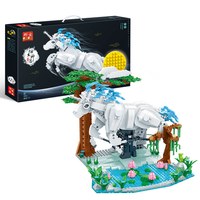 邦宝 6993 独角兽 国潮仿生电动积木玩具