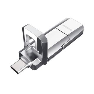 aigo 爱国者 超跑系列 U393 USB 3.1 固态U盘 银色 256GB Type-C/USB双口