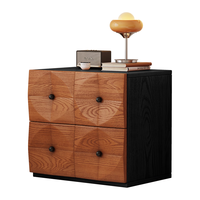 木鹆法式中古风实木斗柜菱格组合柜抽屉收纳柜客厅边柜欧包柜 中古色