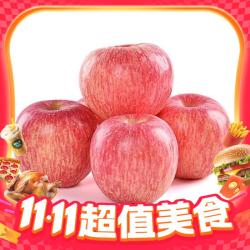红富士 山东红富士烟台苹果 净重4.5-5斤
