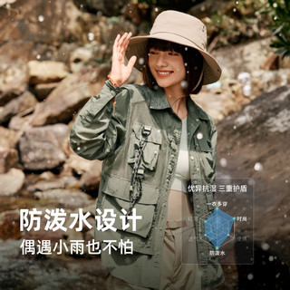 波司登户外防紫外线UPF80+透气防泼水衬衫防晒衣女