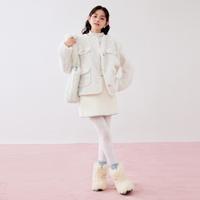 乐町 小香风外套女冬季毛毛设计感气质名媛千金上衣女