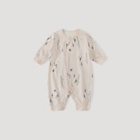 巴厘小猪女宝宝衣服春秋新中式轻国风哈衣新生儿纯棉爬爬服婴儿连体衣秋款 逍遥仙鹤 59cm