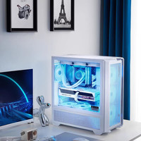 骨伽乘风mx600 全塔侧透机箱六面散热五面防尘(支持E-ATX主板/360水冷) 白色