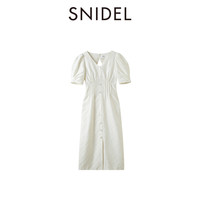 SNIDEL 2025春夏 女士优雅V领露背泡泡袖连衣裙 SWFO252302