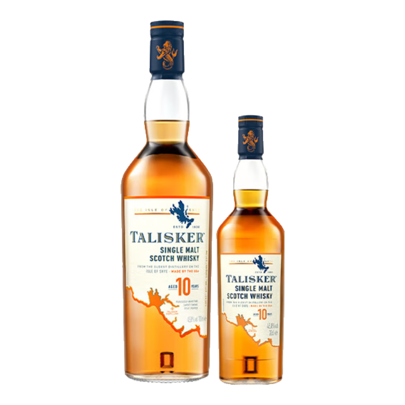  TALISKER/泰斯卡  苏格兰单一麦芽威士忌  泰斯卡10年700ml+10年200ml 调和型威士忌 700ml、200ml 无年份 其他