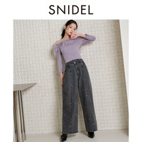 SNIDEL 秋冬款 女士一字毛领露肩针织衫 SWNT244167
