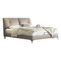 喜临门头层牛皮床 双人主卧大床 梦蝶版 缓缓云雾米软床1.8x2米 缓缓【云雾米】+梦蝶版床垫