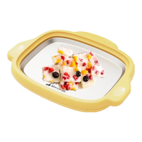 佰好佳炒酸奶机炒冰机家用小型儿童自制冰淇淋机免插电 芒果黄（304不锈钢+2条冰铲） 售后无忧