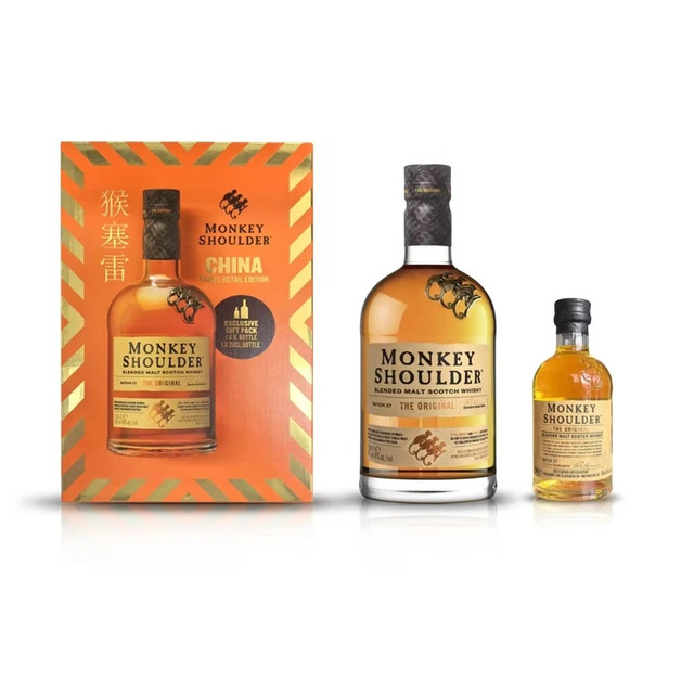 今日必买：三只猴子 调配麦芽苏格兰威士忌 1000ml+200ml 套装