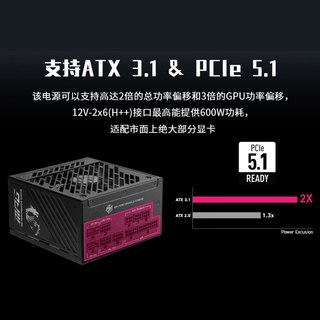  MSI/微星 金牌全模组 电源  1250W