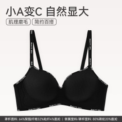 芬腾 内衣女士无钢圈 小胸显大立体 黑色