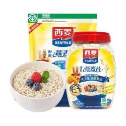 西麦 麦纯燕麦片 2000g 1kg桶+1kg袋