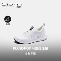 PLUS会员：ecco BIOM 2.2运动鞋男 秋季款户外跑步鞋休闲鞋舒适男鞋 健步830864 白色83086401007