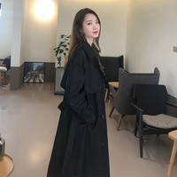 今年流行风衣2025中长款英伦风秋季休闲外套女大衣过膝大码高级感 XL