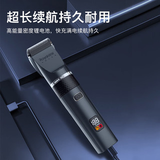 荣事达（Royalstar）理发器电推剪电动剃头刀家用成人儿童婴儿充电式理发 【基础款标配】深灰