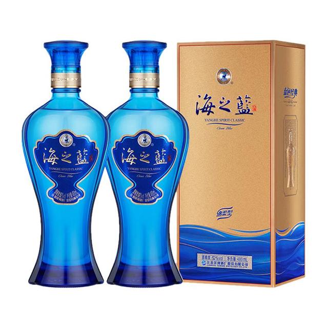 洋河 海之蓝 蓝色经典 52%vol 浓香型白酒 480ml*2