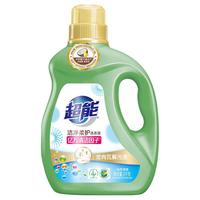 超能洁净柔护鲜艳亮丽强效洁净洗衣液整箱装天然椰油 8斤装（2kg瓶+2kg袋）