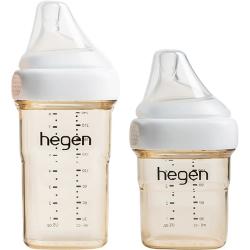 hegen PPSU奶瓶 仿母乳宽口径 150ml+240ml 白色