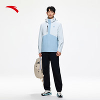 安踏（ANTA）王一博同款水壳冲锋衣外套男三合一可拆卸户外硬壳徒步登山服夹克 浅青灰/薄蓝色-3 3XL