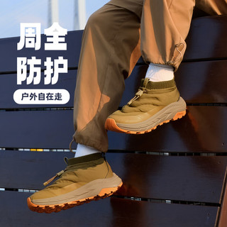 CAMEL骆驼【雪神】男鞋2025冬季御寒舒适免系软弹防滑保暖雪地靴鞋 G15W342004 小麦黄 40