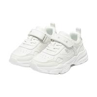 百丽儿童跑步鞋女童校园小白鞋男童运动鞋秋季老爹鞋宝宝鞋子 白色 31 适合脚长约19.1-19.8cm