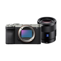  SONY/索尼 Alpha 7C系列 AI智能芯片 全画幅微单相机套装+标准定焦镜头  单头套机 银色 F1.8 55mm