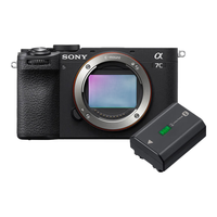 索尼（SONY）Alpha 7C II  新一代全画幅微单相机 轻便小巧 简易操控 黑色+NP-FZ100充电电池套装