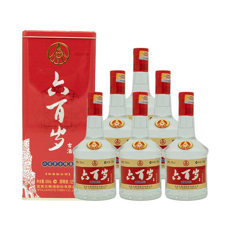 WULIANGYE 五粮液六百岁2012年52%vol 浓香型白酒500ml*6瓶整箱装【报价