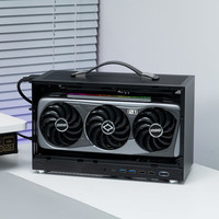 闪鳞S400机箱便携式ITX手提TYPECmini台式机电脑主机箱超迷你桌面V2版 S400黑色PRO版 3.0显卡延长线