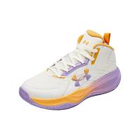 UNDER ARMOUR/安德玛 防撞缓震 儿童篮球鞋 米白/紫 36