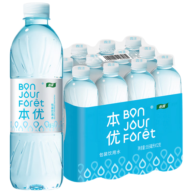 怡宝 本优天然水包装饮用水 555ml*12瓶