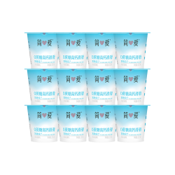 简爱 酸奶 0%蔗糖高钙滑滑 100g*6杯*4