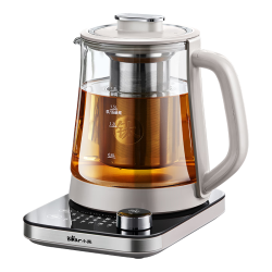 小熊 恒温水壶 纯钛养生壶 加大滤网 玻璃花茶壶  1.8L