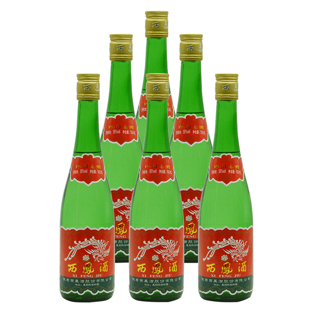 西凤酒 老绿瓶 省外版 55%vol *6瓶 凤香型白酒