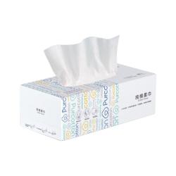 全棉时代 盒装洗脸巾80抽*1盒100%纯棉柔巾